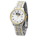 Watch Creations Men's Gold & Silver Finish Watch w/ Patterned Dial